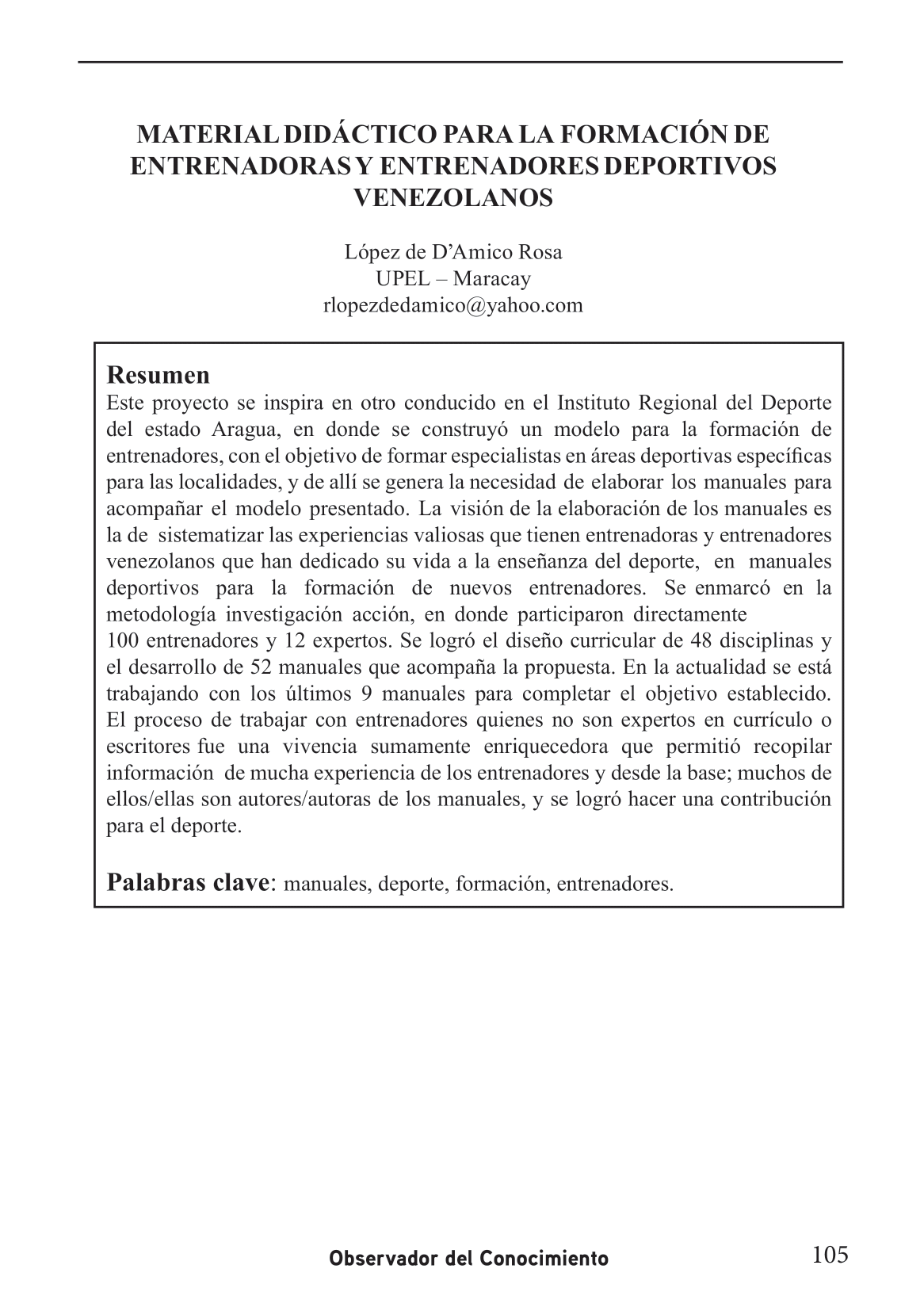 Formación de  entrenadores