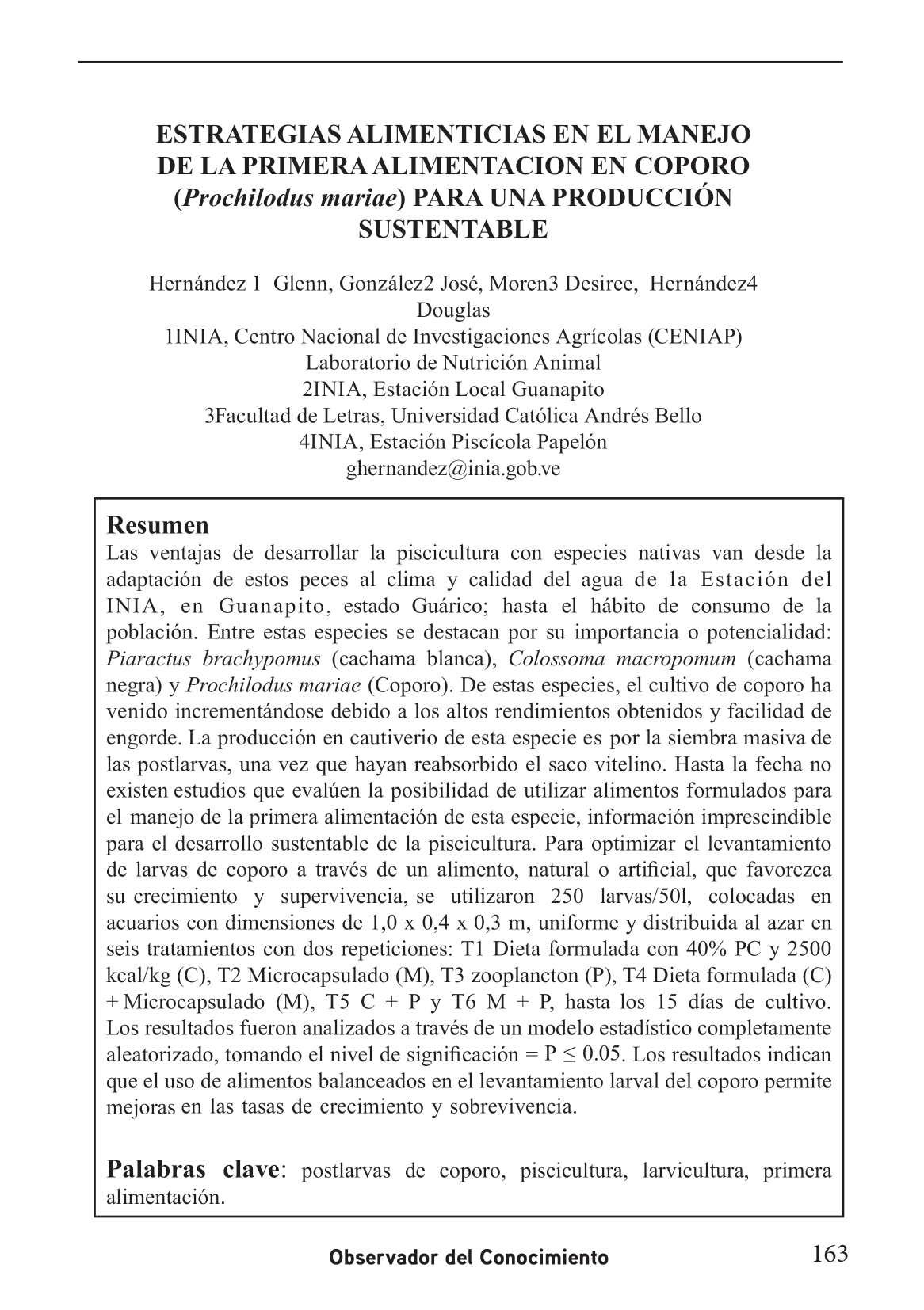 Piscicultura con especies nativas