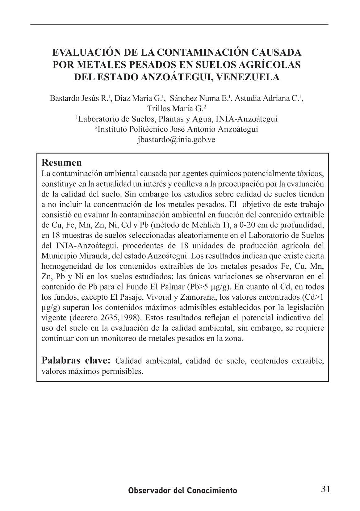 contaminación ambiental