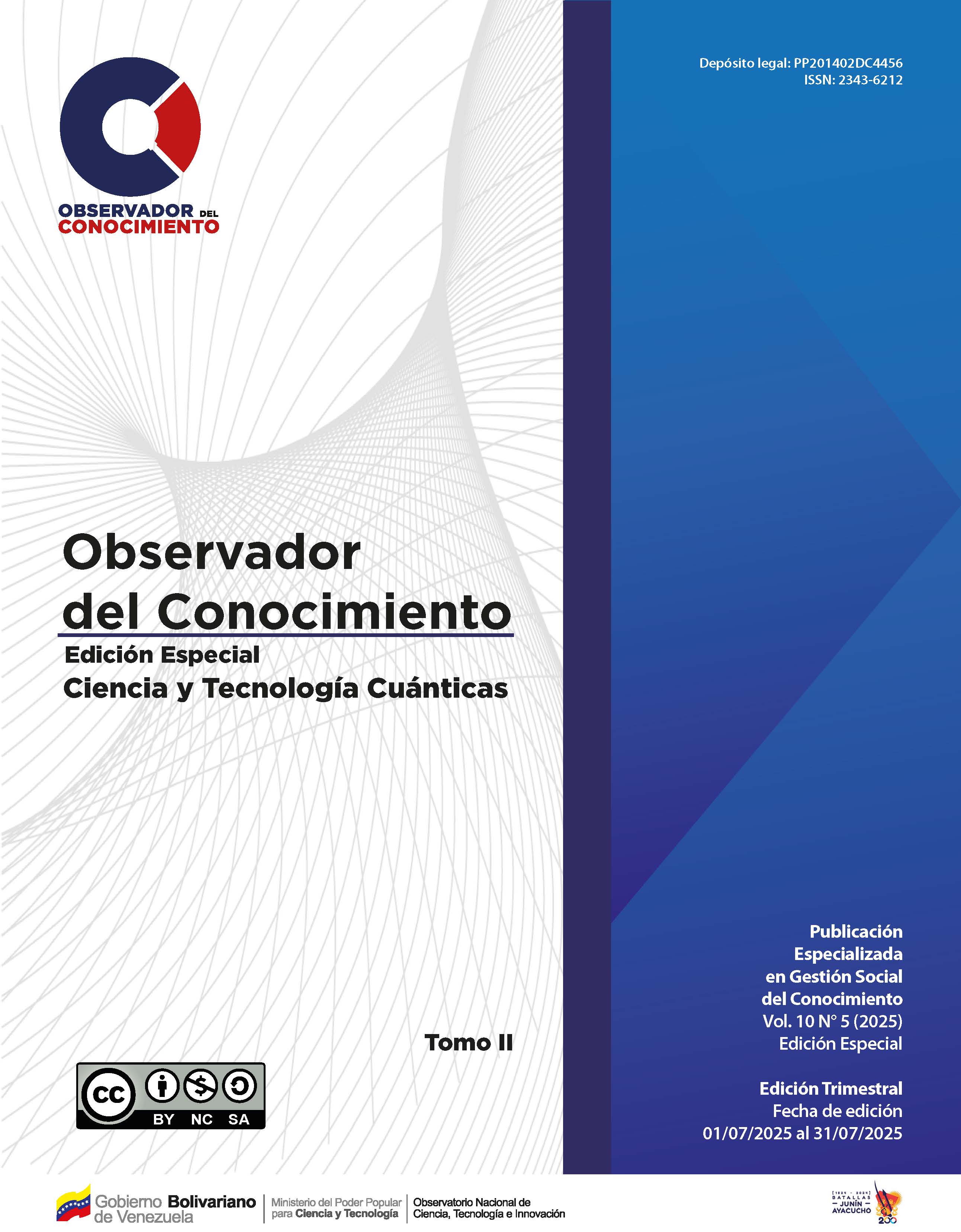 					Ver Vol. 10 Núm. 5 (2025): Observador del Conocimiento
				