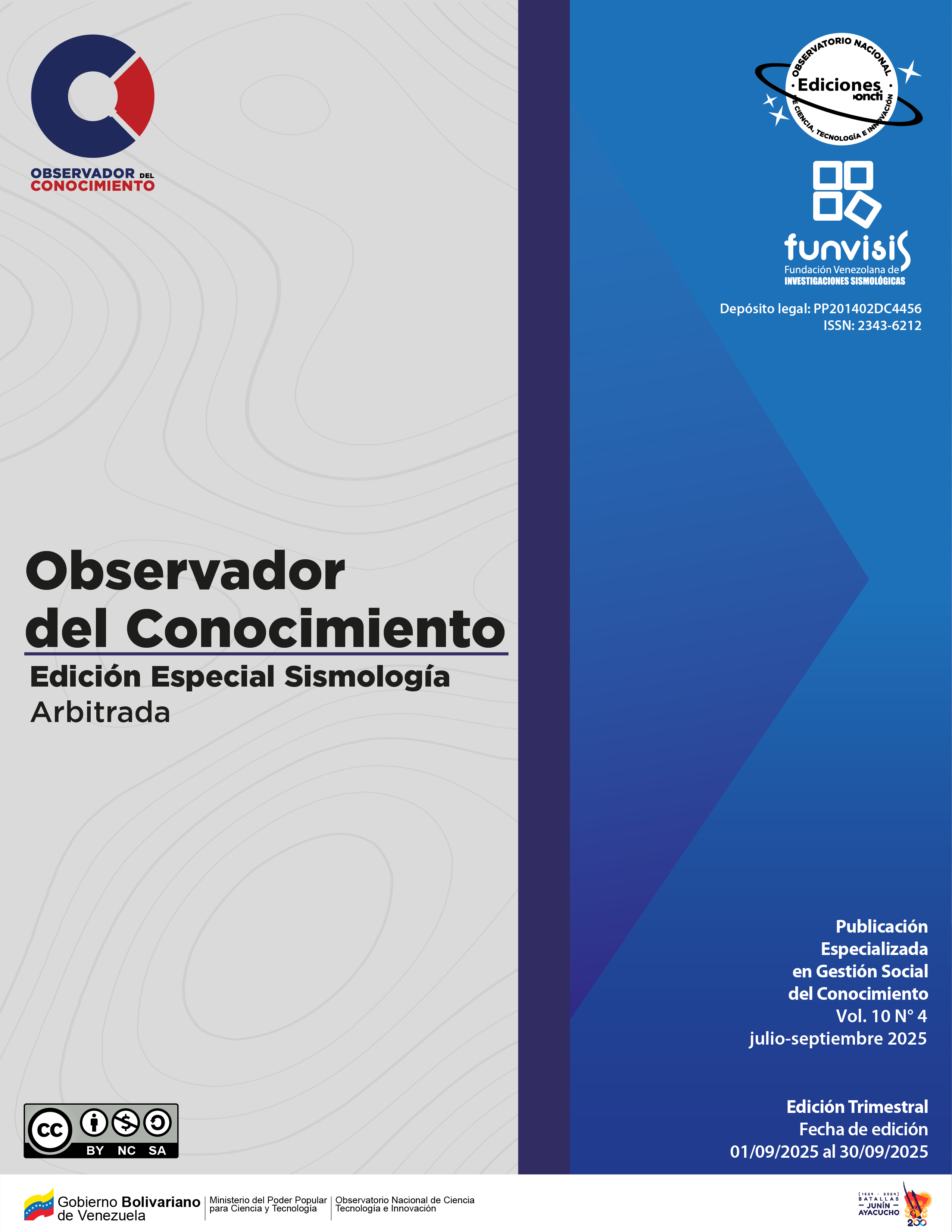					Ver Vol. 10 Núm. 4 (2025): Observador del Conocimiento 
				