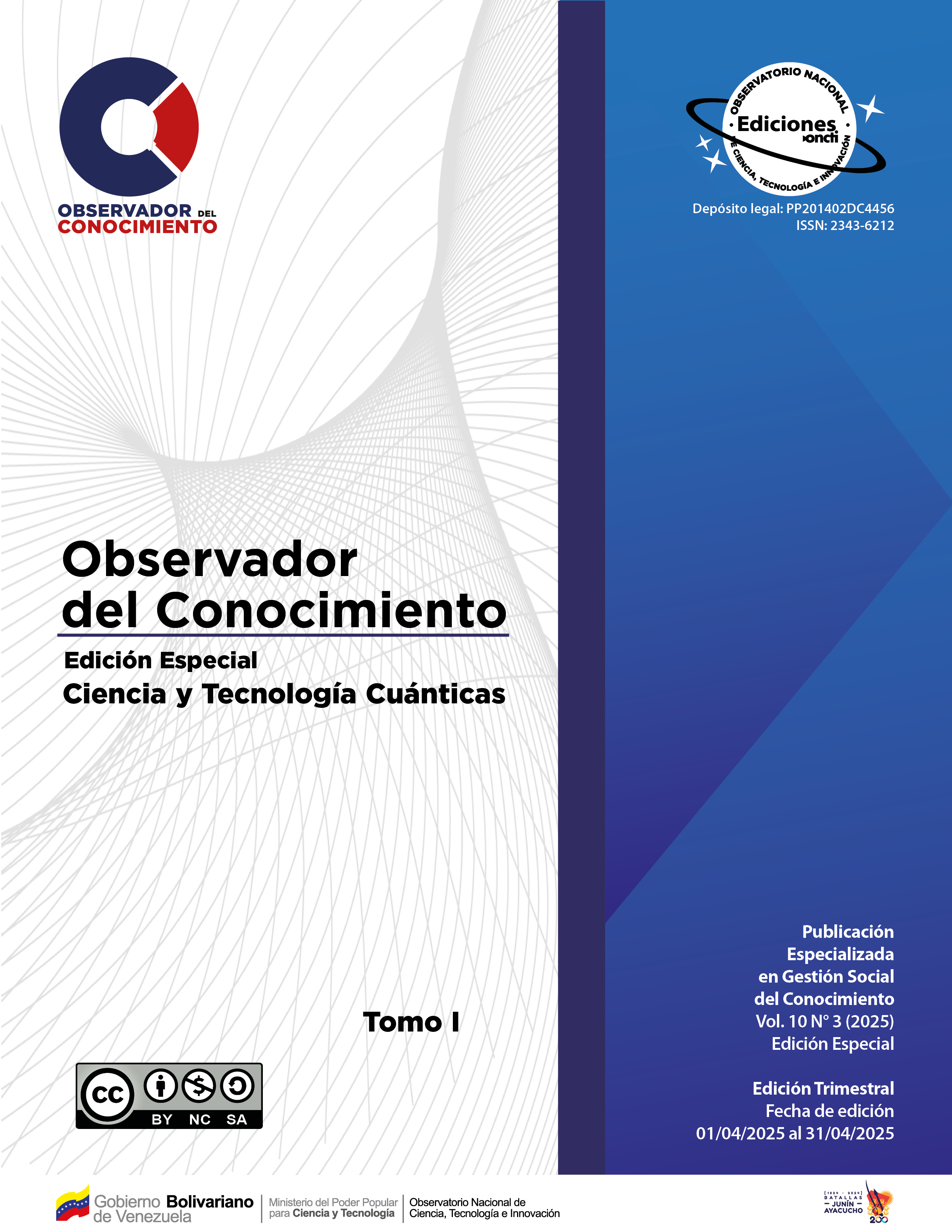 					Ver Vol. 10 Núm. 3 (2025): Observador del Conocimiento
				