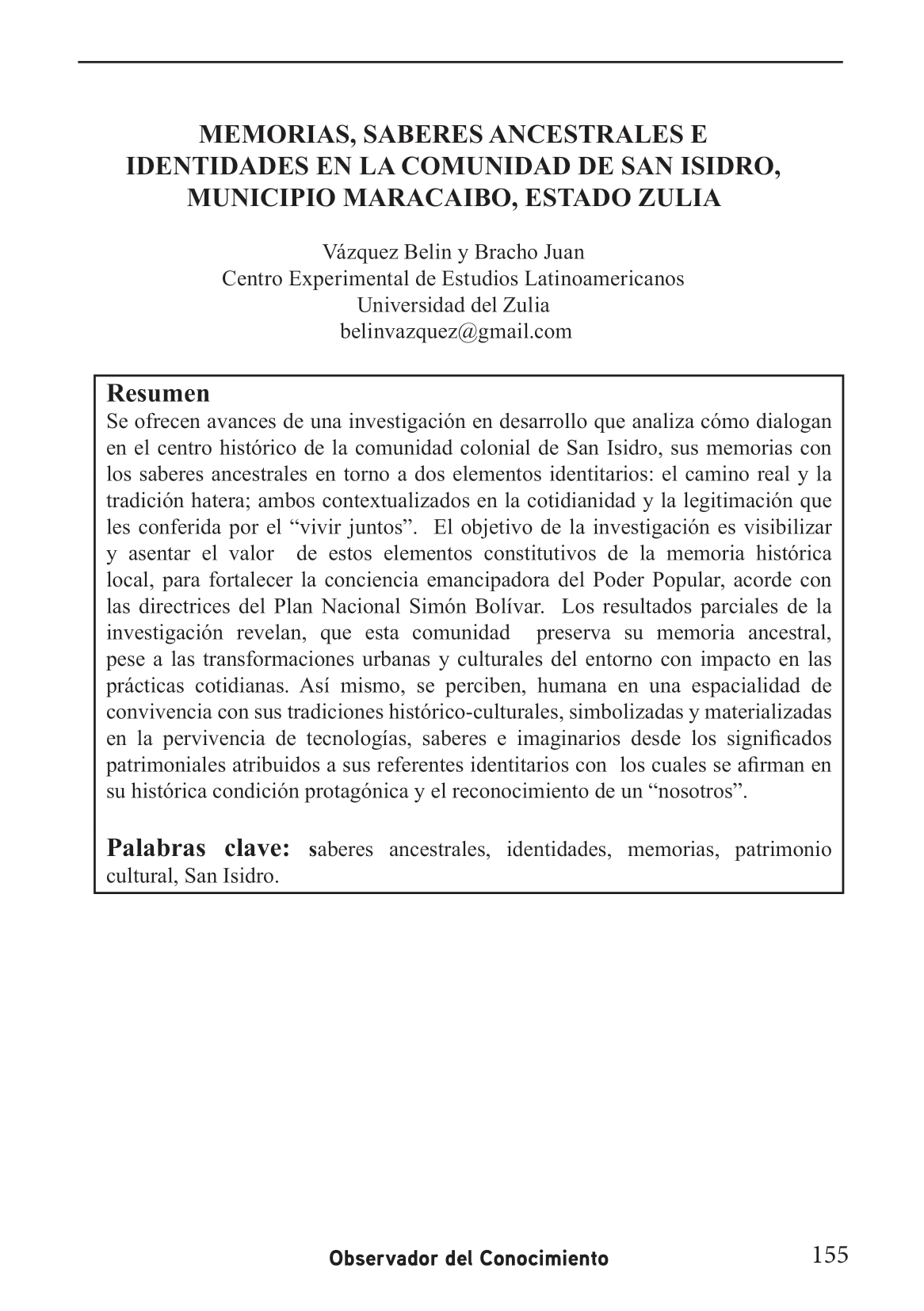  Investigación en desarrollo