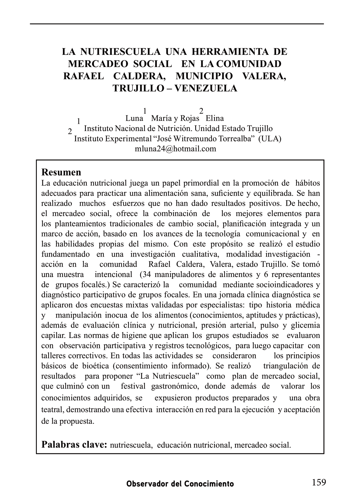 La educación nutricional 