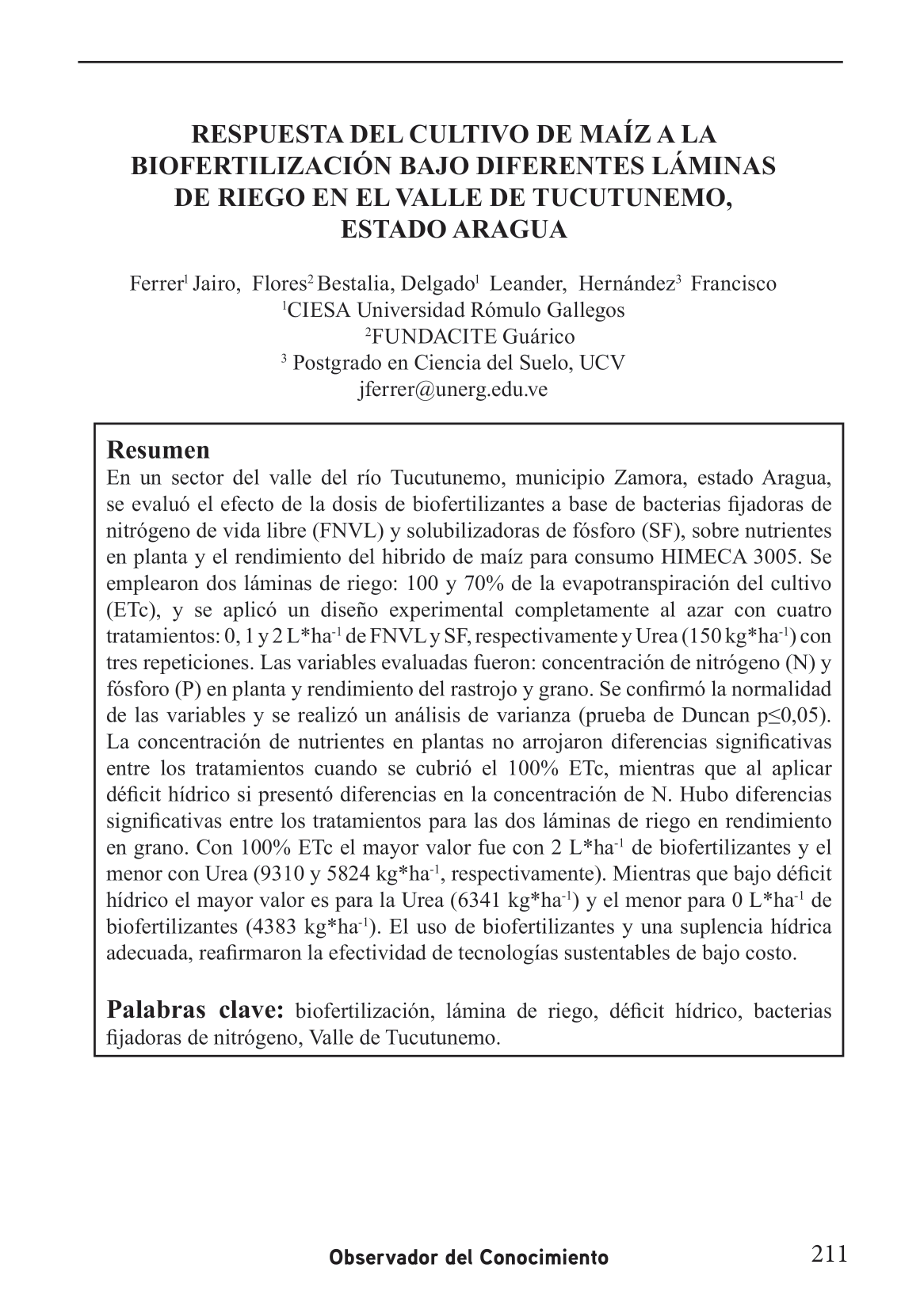 Biofertilizantes a base de bacterias fijadoras de  nitrógeno de vida libre (FNVL)
